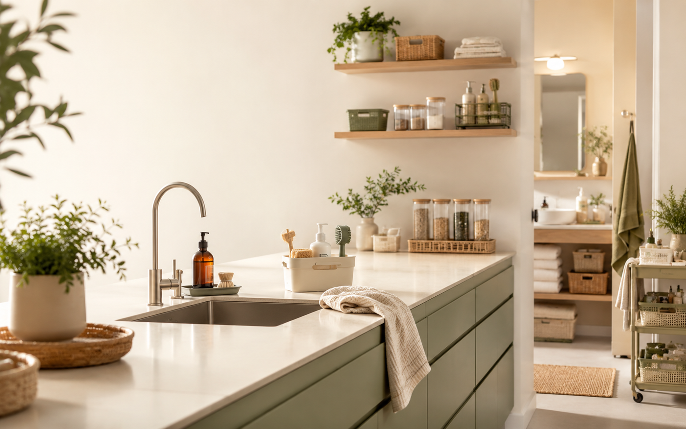 Productos para organizar y limpiar el hogar