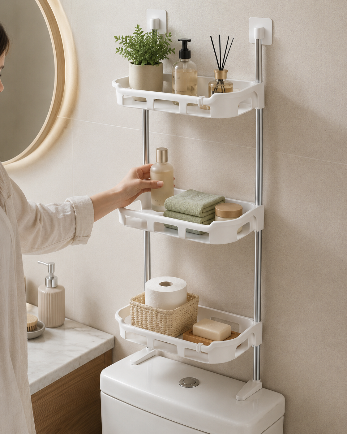Organizador Inteligente de Baño 3 Niveles
