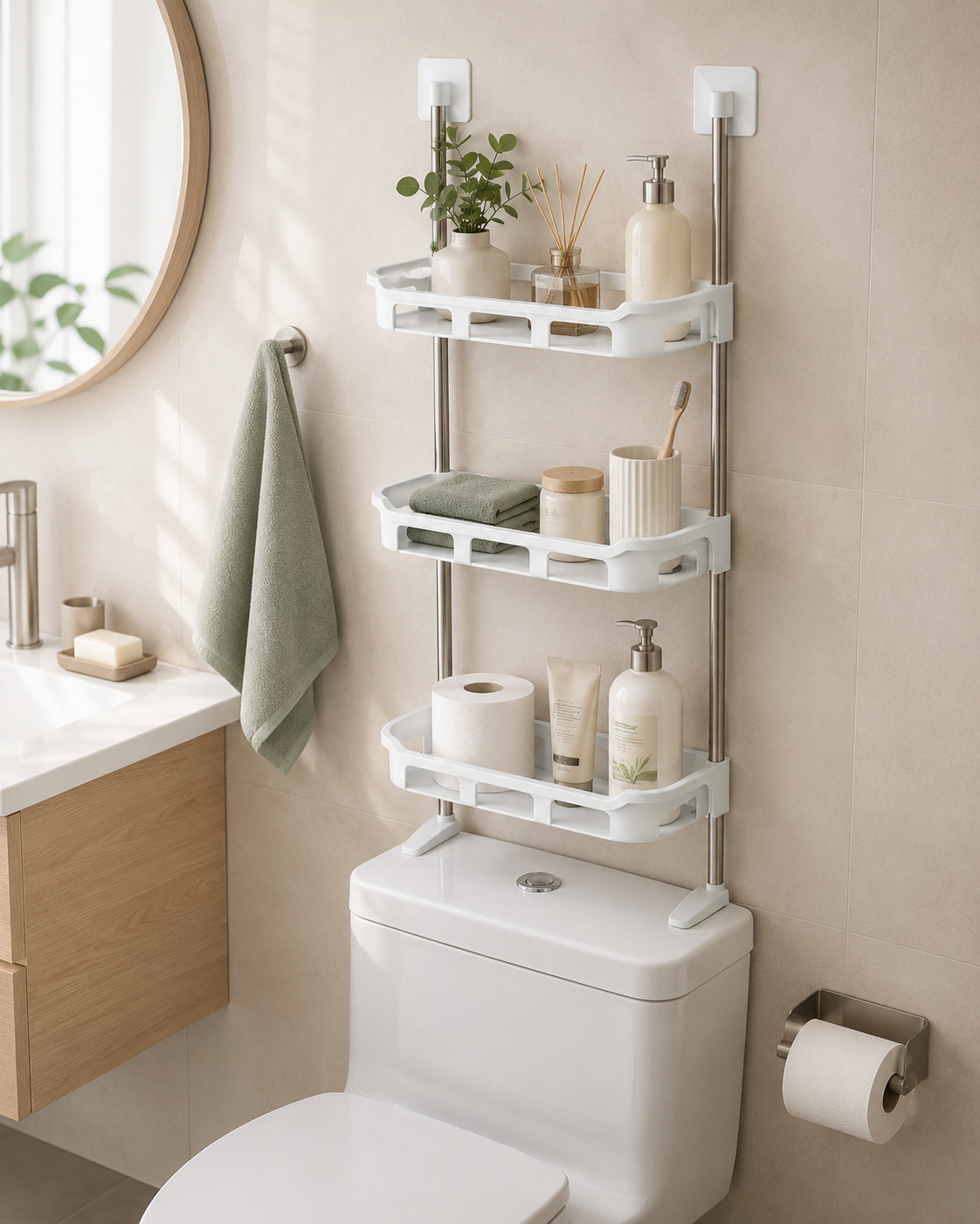 Organizador Inteligente de Baño 3 Niveles